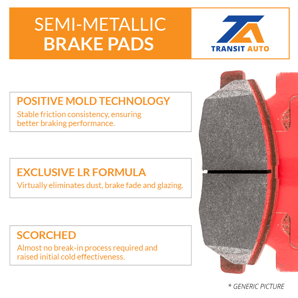 Rear Disc Rotors /& Semi-Metallic Brake Pads Fit Scion Subaru FR-S Legacy Outback