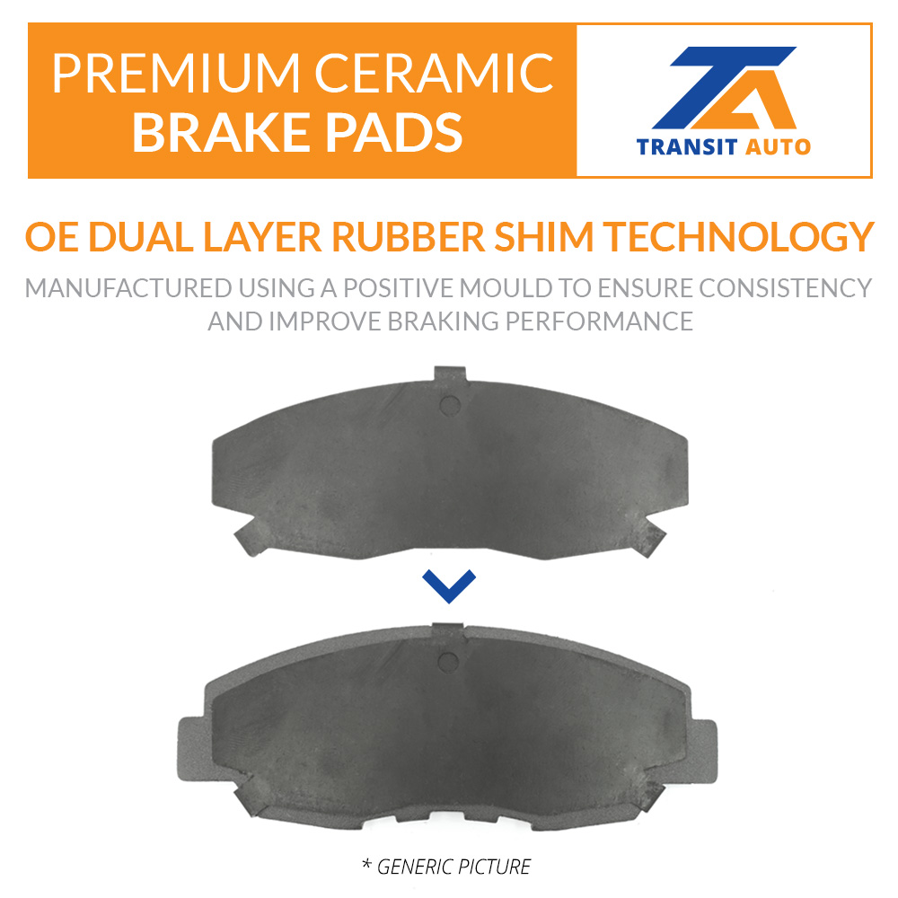 Front Rear Disc Rotors /& Ceramic Brake Pads Fits Lincoln Town Car